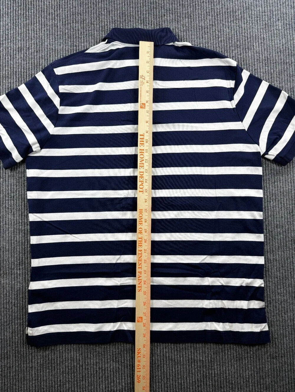 Polo Ralph Lauren Classic Fit Short Sleeve Polo Mens XL White Blue Striped